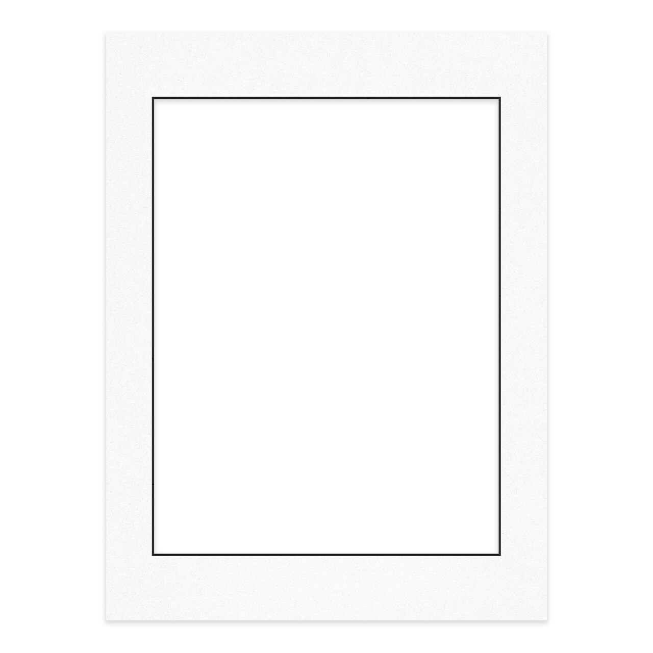 White with Black Core Mat Board for 12x16 Frames - Fits 10x13 Photos